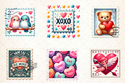 Valentine Stamps Sublimation Clipart, a Work Illustration by Dream Creation (Thumbnail 4 of 6)