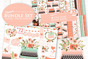 Love Typewriter Peach and Green, an Illustration by Mia's Graphic Design (Thumbnail 2 of 9)