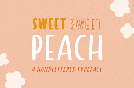 Sweet Peach - Fun Handlettered Font