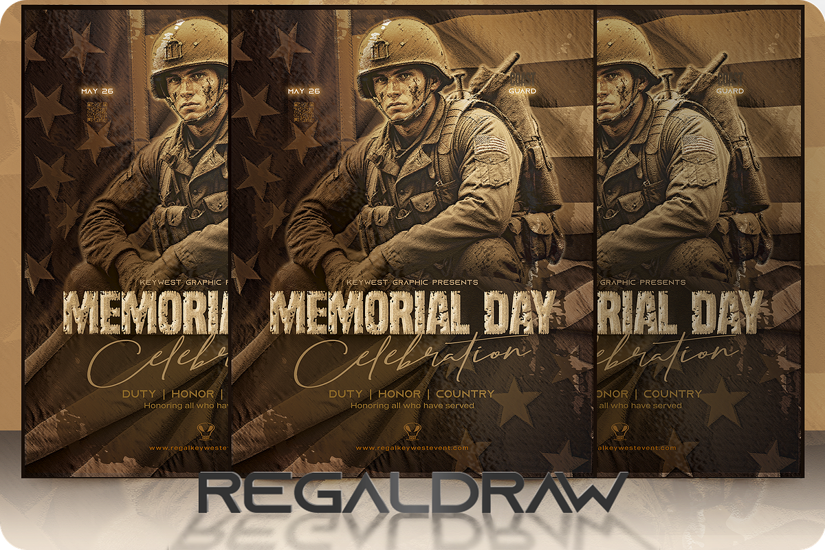 Memorial Day Flyer/Poster, a Flyer Template by regalDRAW