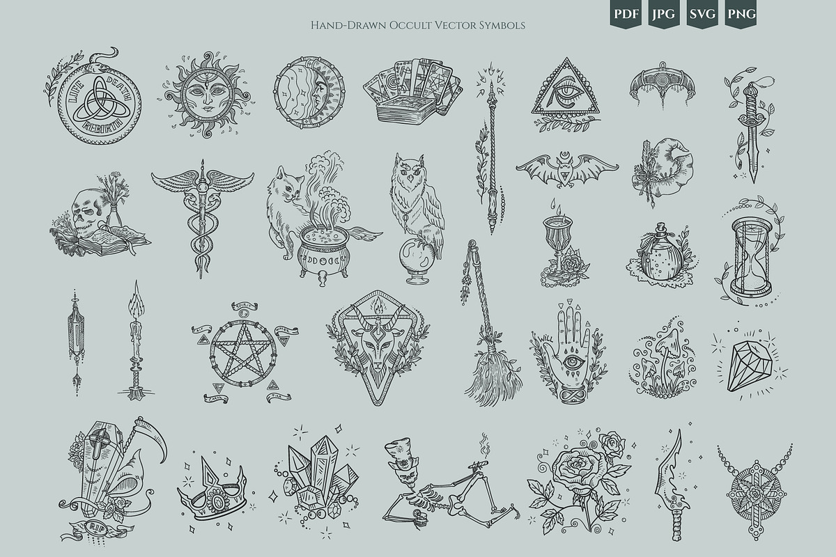 Mystical & Occult Symbols, an Object Graphic by Ilia Design (Photo 7 of 9)