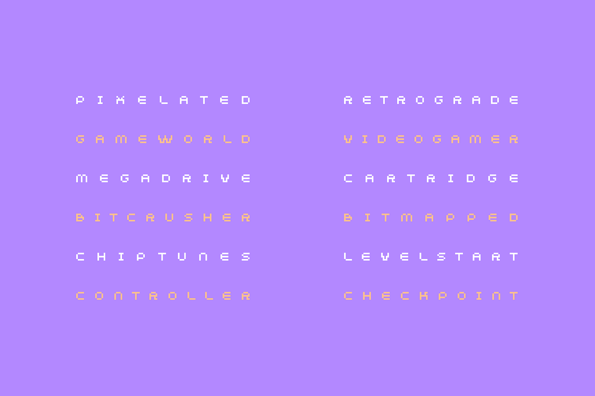 Vivida Pixel Font Family, a Sans Serif Font by alpercakici (Photo 8 of 14)