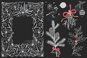 Merry Christmas chalkboard set, a Decorative Illustration by artnLera (Thumbnail 3 of 3)
