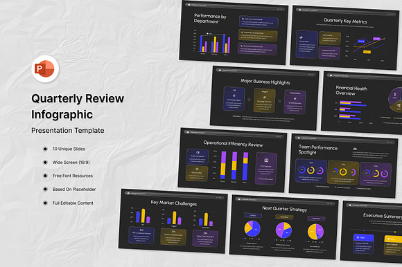 Quarterly Review Infographic PPT preview 4