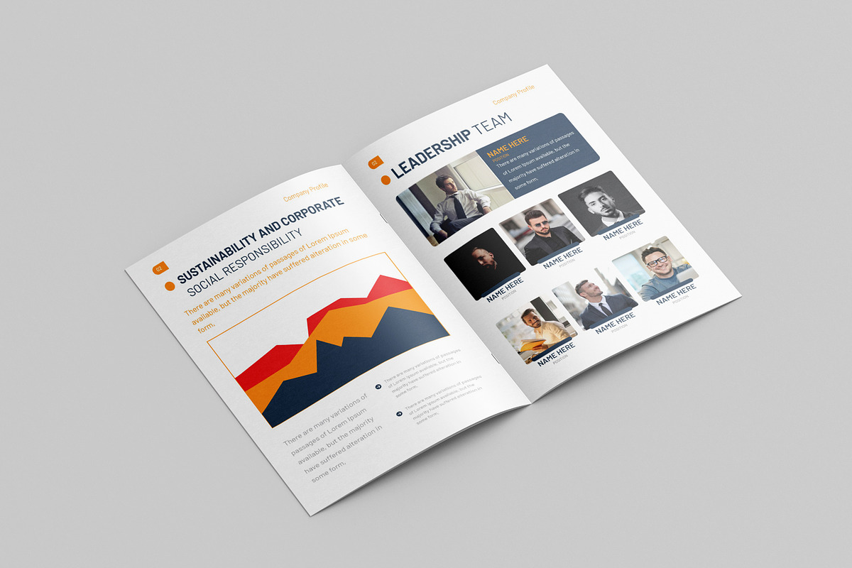 Editable Company Profile Brochure, a Brochure Template by Kazi Hossain (Photo 5 of 7)