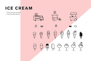 Cakes and Ice cream icon set, an Outline Icon by dicreate (Thumbnail 2 of 10)