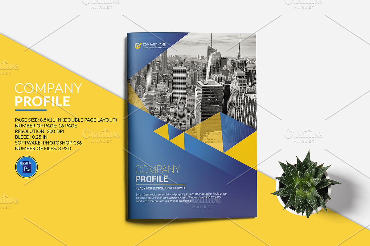Company Profile Brochure - V06, a Brochure Template by Template Shop (Photo 1 of 9)
