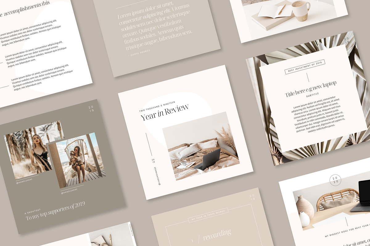 Yearly/Quarterly Review Social Pack, a Social Media Template by January Made Design (Photo 6 of 13)