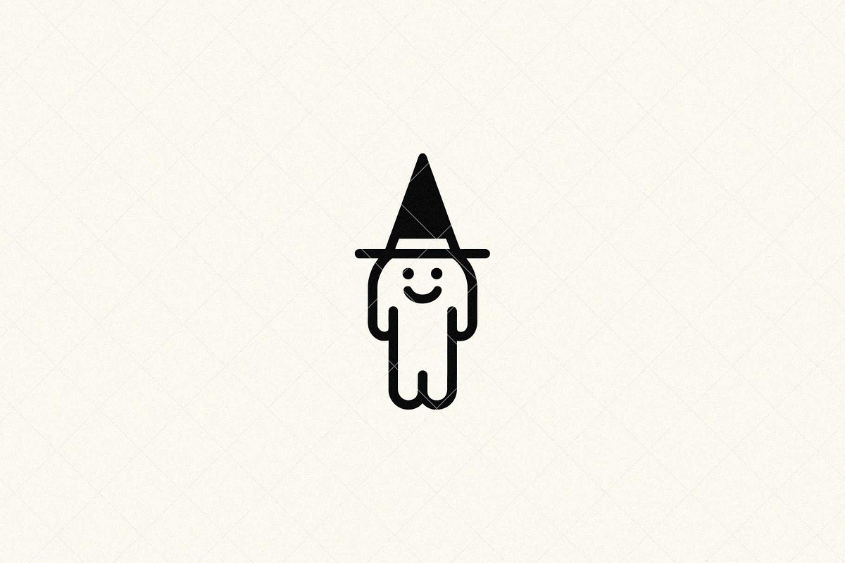 Minimalist Witch Icon, a Seasonal Illustration by Vectorium Studio (Photo 2 of 3)