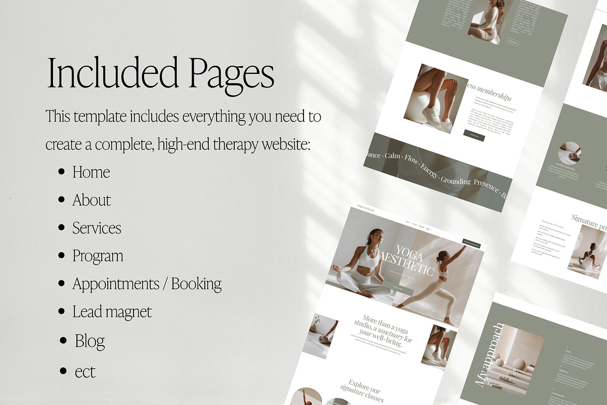 Squarespace Template Yoga, Pilates, a Squarespace Template by Studio Marmotte (Photo 4 of 6)