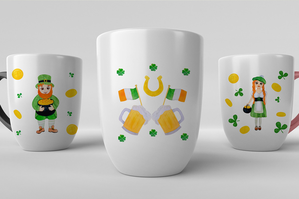 Watercolor St. Patricks day set, an Illustration by LikaYu (Photo 9 of 9)