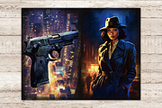 Noire Detective Ephemera | Art Noir, a Person Illustration by GlamArtZhanna (Thumbnail 5 of 9)
