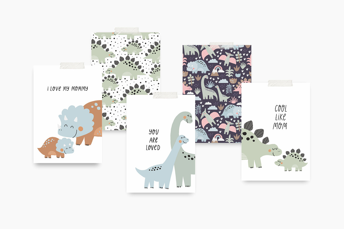 CUTE DINO BUNDLE, an Animal Illustration by Barkova Nadya (Photo 13 of 13)