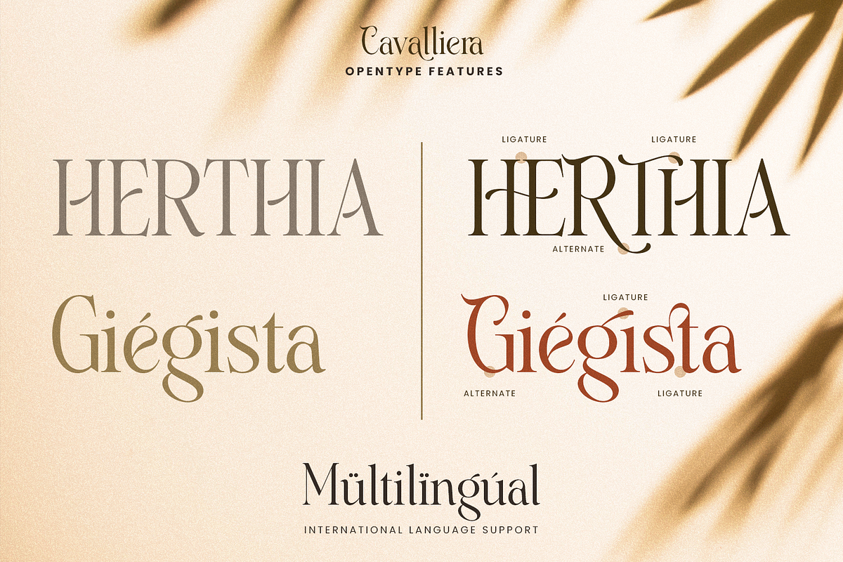 Cavalliera - Graceful Serif Typeface, a Serif Font by Dikas Studio (Photo 10 of 10)