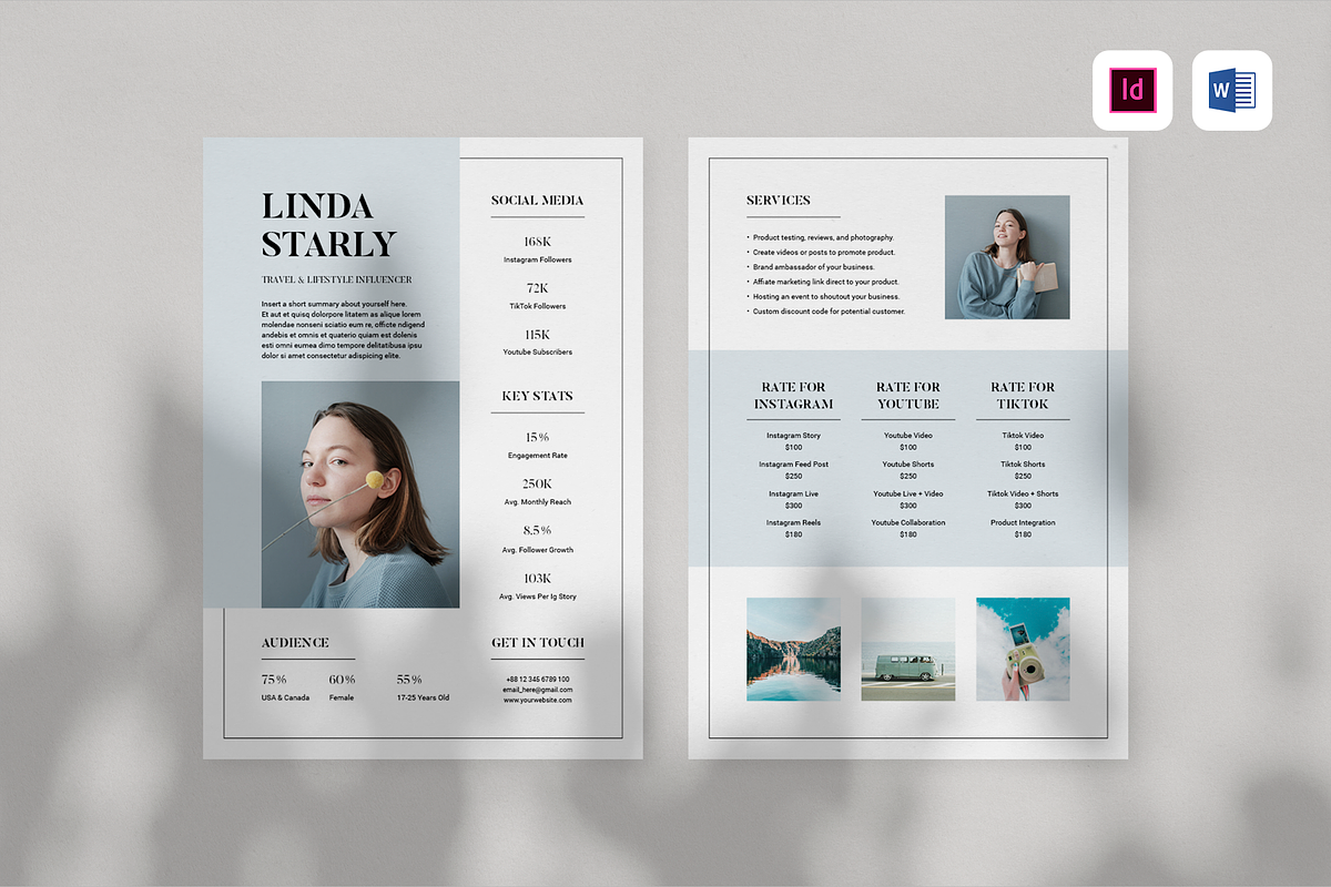 Media Kit | MS Word & Indesign, a Flyer Template by Leaflove (Photo 1 of 4)