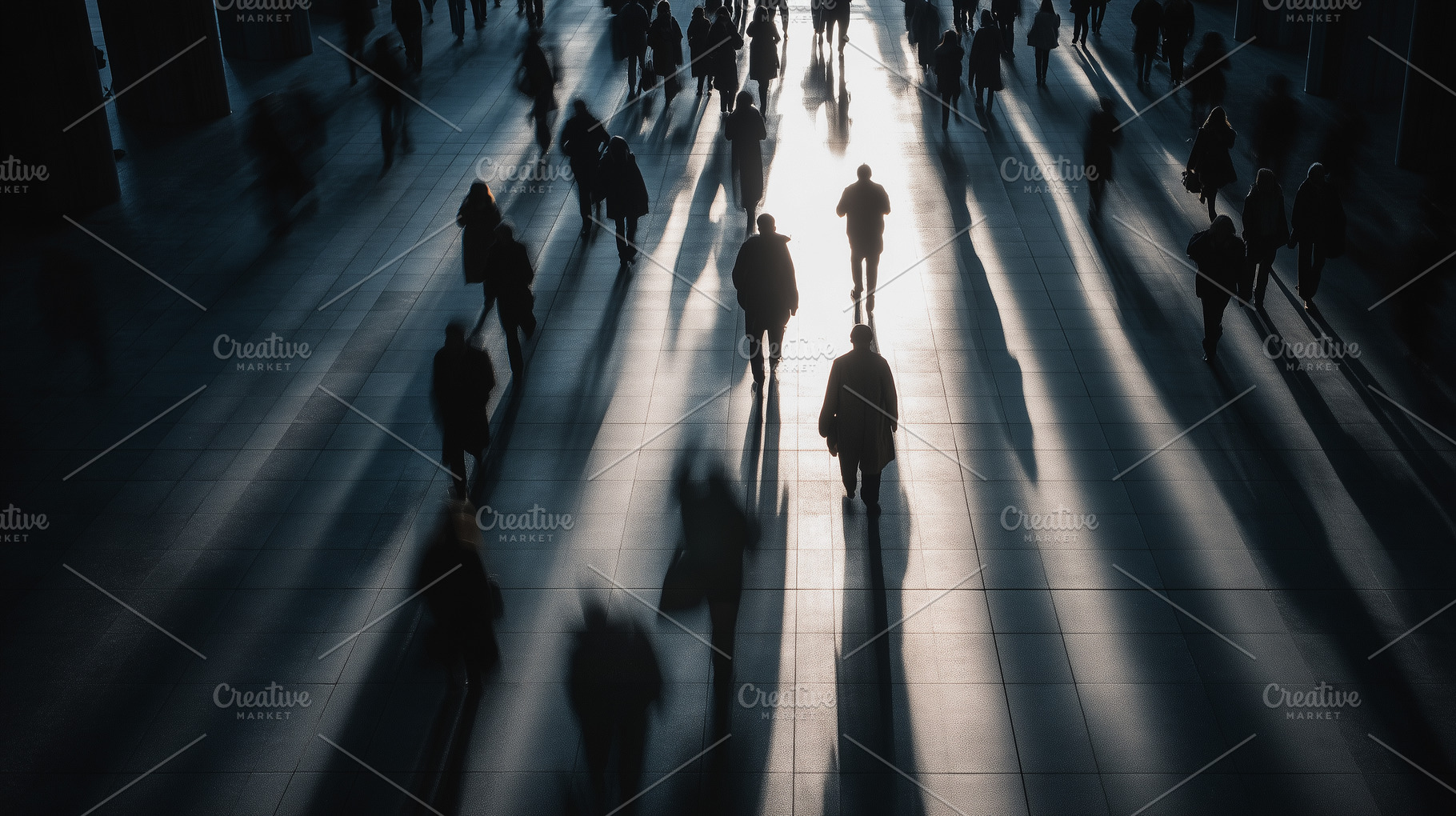 Silhouettes of people walking, a Person Photo by MistyDay
