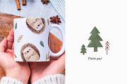 Woodland. Cute Watercolor Hedgehog, a Decorative Illustration by MilaCreator (Thumbnail 5 of 5)