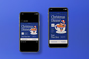 Blue Christmas Dinner Flyer Set, a Flyer Template by graphicook (Thumbnail 3 of 3)