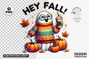 Hey Fall Sweater Pumpkin Clipart PNG, a Seasonal Illustration by Creative Arslan (Thumbnail 1 of 3)