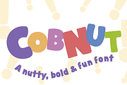 Cobnut - a nutty, bold and fun font, a Font by Little Type Factory (Thumbnail 1 of 12)