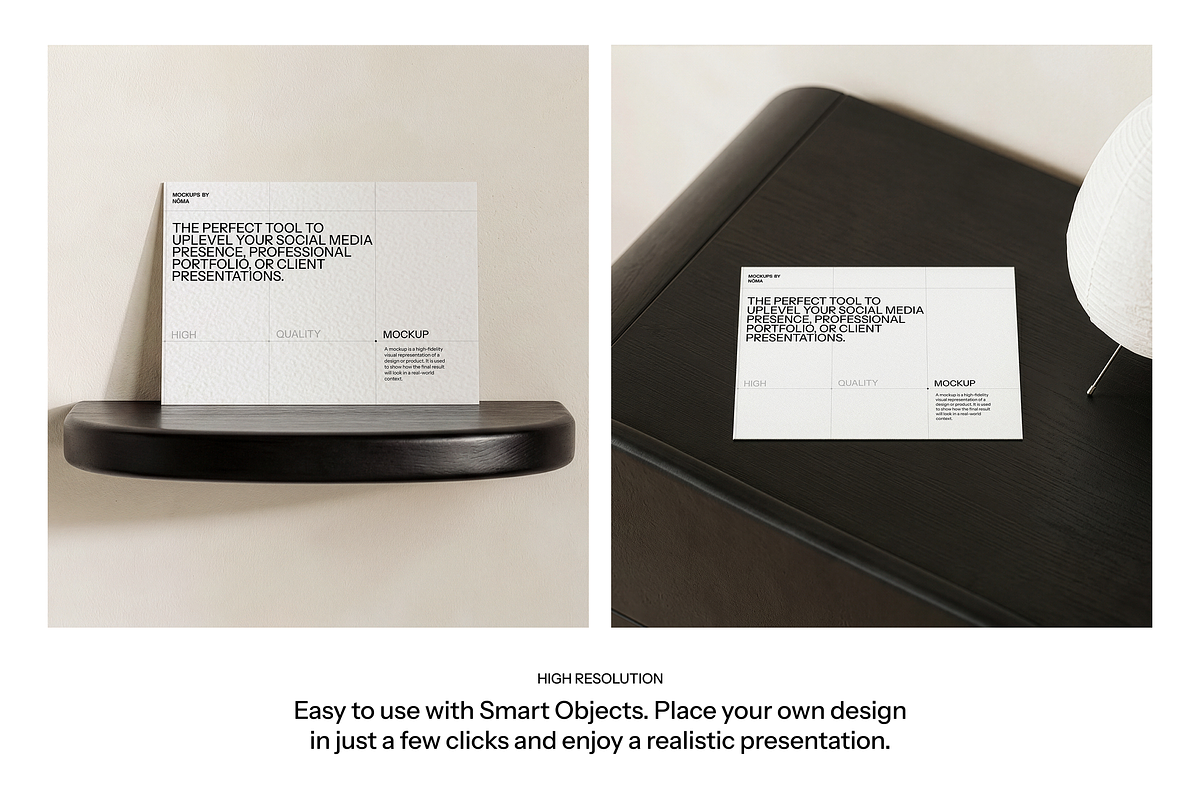 Premium 5x7 Card Mockup Set, an Advertising Mockup by The Noma Studio (Photo 4 of 7)