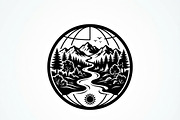 60 Eco Globe Landscape Silhouette, a Technology Illustration by Amazin_art (Thumbnail 14 of 25)