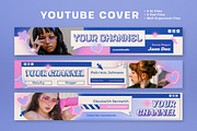 Y2K Beauty Vlogger Youtube Banner, a Social Media Template by graphicook (Thumbnail 2 of 3)