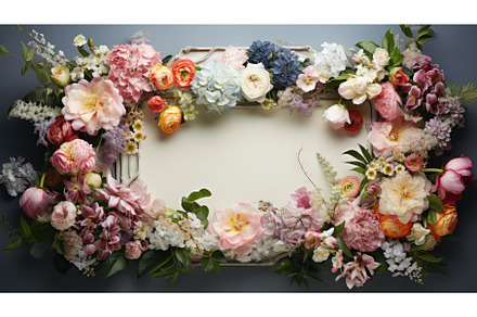bloom frame flowers ai generated, a Nature Photo by pikepicture