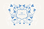 Romantic Vintage Floral Clipart, a Decorative Illustration by Century Library (Thumbnail 4 of 10)