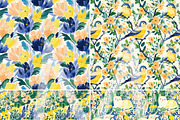 Modern Floral Seamless Patterns, a Pattern Graphic by Maishop (Thumbnail 5 of 8)