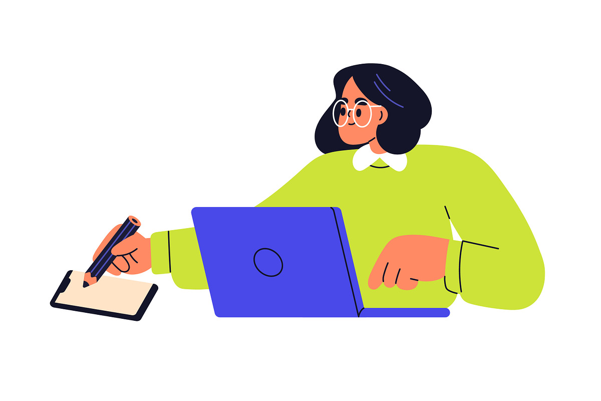 Business people work on laptops set, a Work Illustration by Good Studio (Photo 6 of 7)