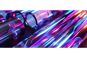 Futuristic neon tubes with glowing, an Abstract Photo by piter.goskov