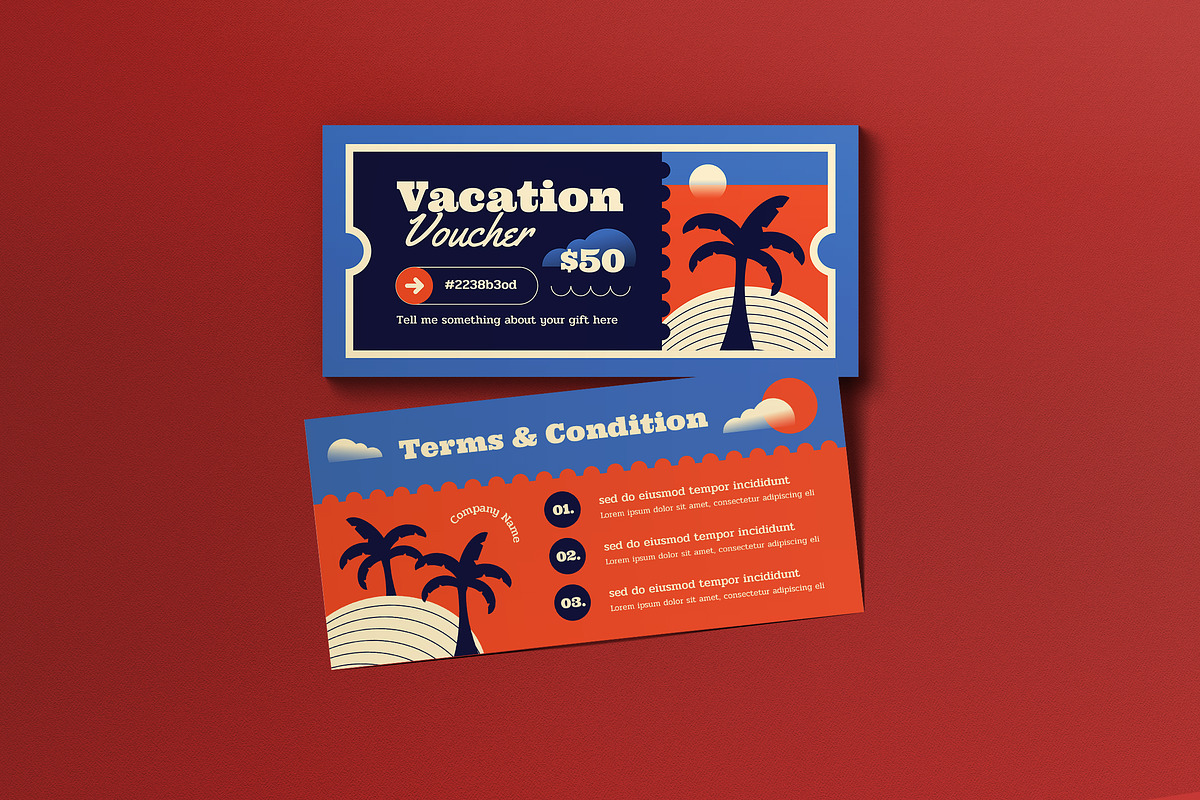 Travel Agency Voucher, a Card Template by graphicook (Photo 1 of 3)