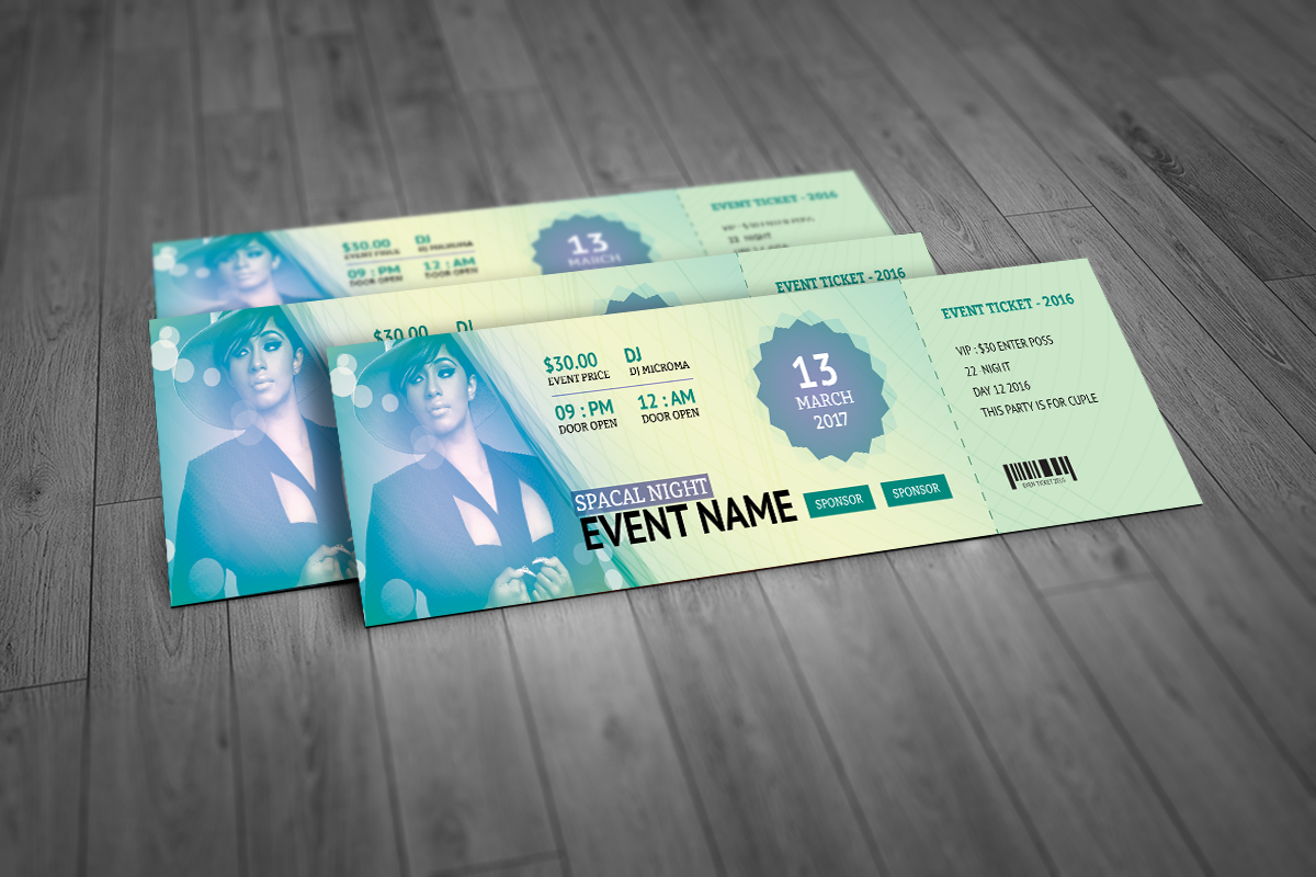 Event Ticket, an Invitation Template by GenerousArt