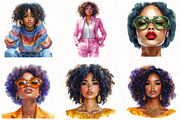 Black Afro Girl Clipart, an Illustration by OK Design (Thumbnail 4 of 5)
