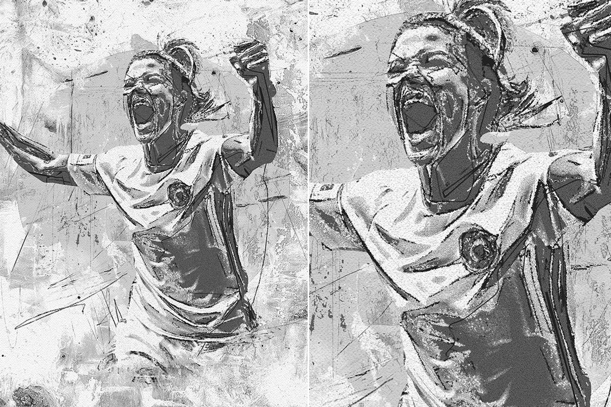 Grunge Sketch Portrait Effect, an Action Add-On by Amorjesu.com (Photo 9 of 21)