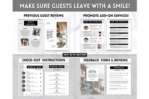 Airbnb Welcome Book Template 35pgs