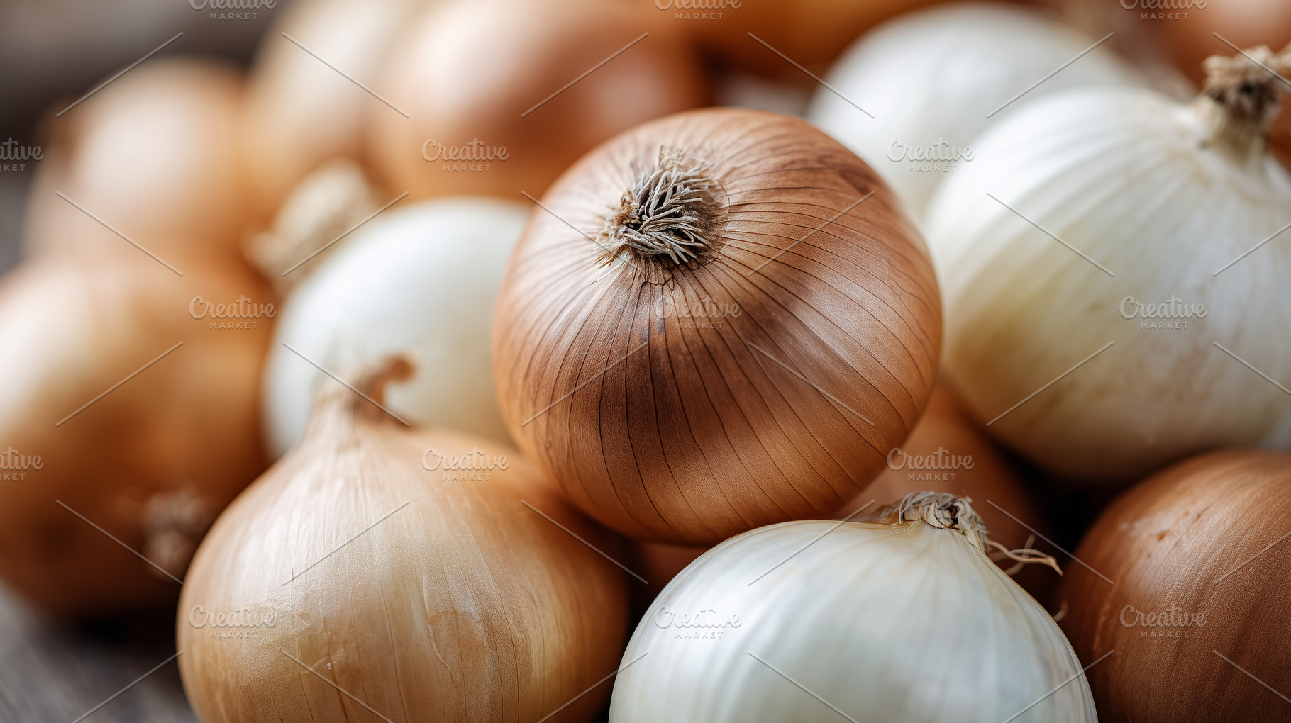 Fresh onions in close up view, a Food & Drink Photo by MistyDay