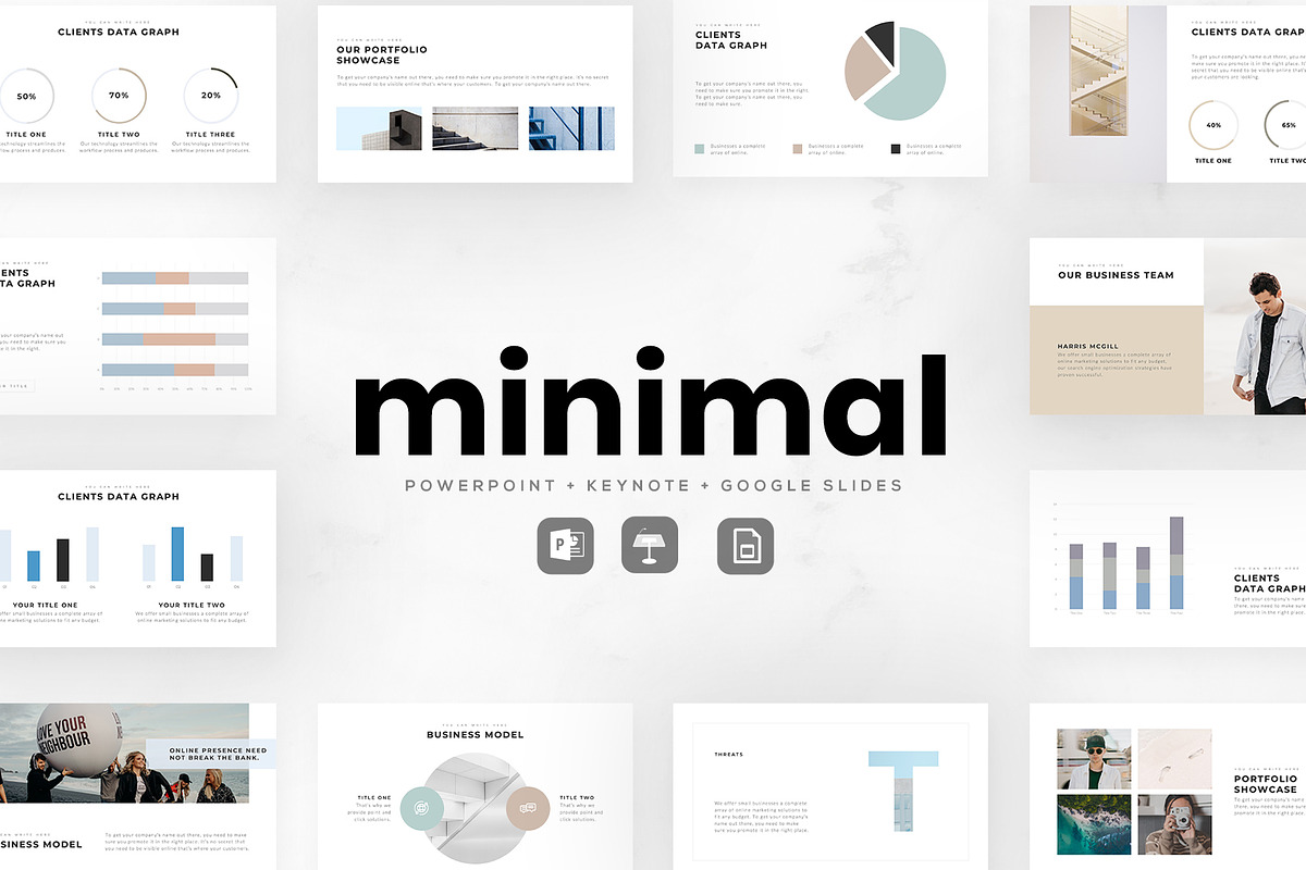 MINIMAL Presentation Bundle, a Presentation Template by slidequest (Photo 1 of 17)