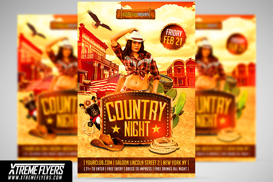 Country Flyer Template, a Flyer Template by XtremeFlyers