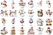Snowman Christmas Wine Sublimation P, an Illustration by Sublimation Artist (Thumbnail 2 of 6)