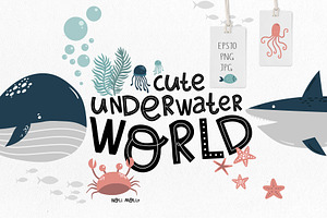 Cute animals. Underwater World