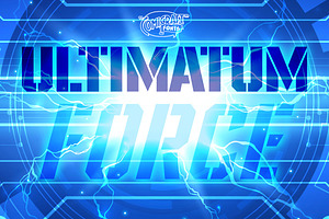 Ultimatum Force heavy duty stencil, a Sans Serif Font by Comicraft Fonts
