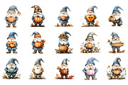 Gnome Holding Pumpkin Clipart, an Illustration by Designking (Thumbnail 2 of 5)