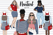 Nautical Clipart, a Person Illustration by GlamArtZhanna (Thumbnail 1 of 7)