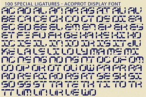 Acoprot Display Font