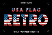 USA Flag Retro Font, a Font by Font Craft Studio (Thumbnail 1 of 6)