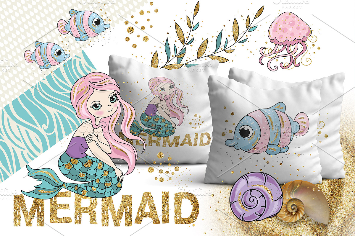 MERMAIDS, an Animal Illustration by FARAWAYKINGDOM (Photo 3 of 5)
