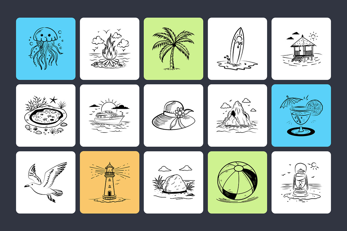Animated Tropical Beach and Ocean, an Outline Icon by Brickclay (Photo 3 of 6)