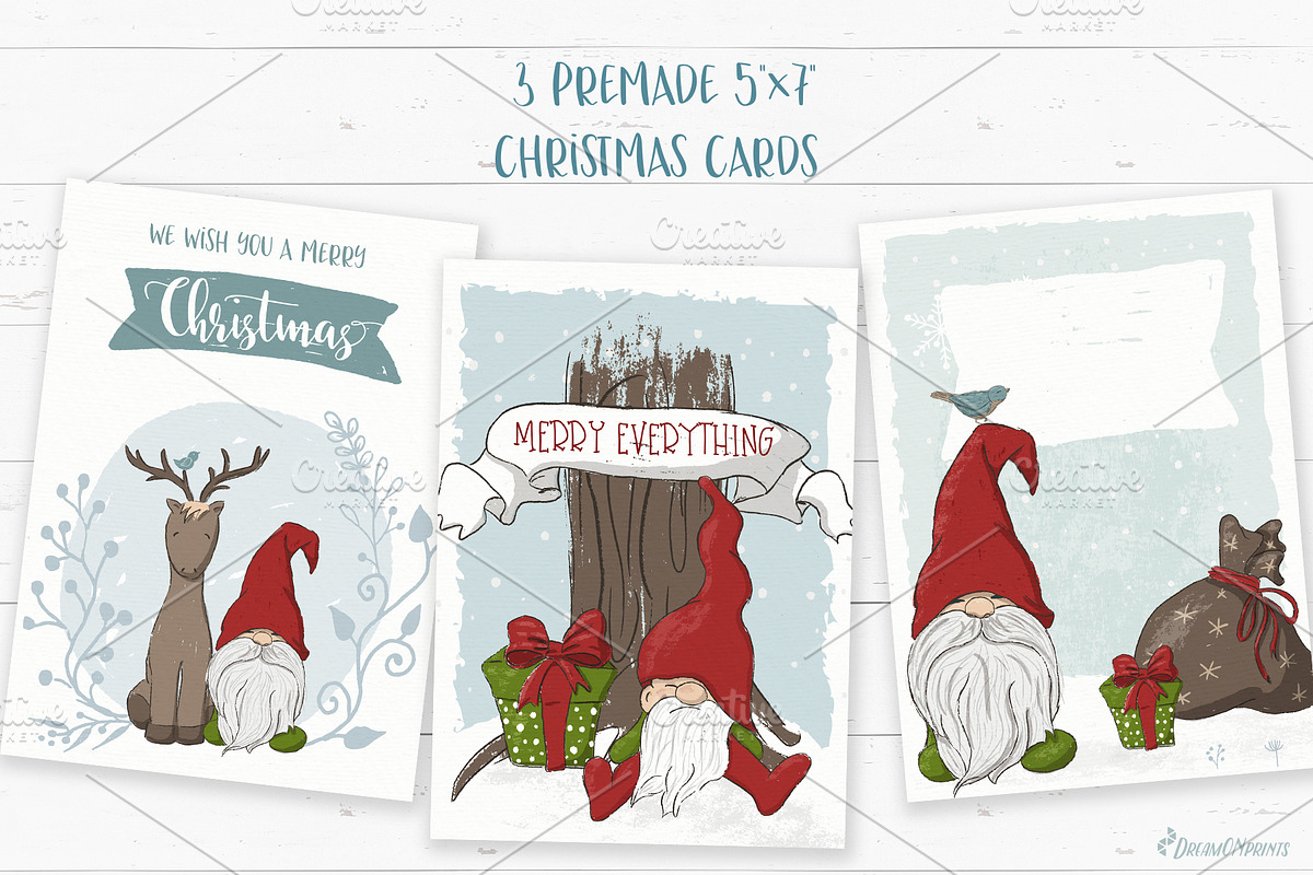 Christmas Gnomes & Friends, an Animal Illustration by DreamONprints (Photo 12 of 14)